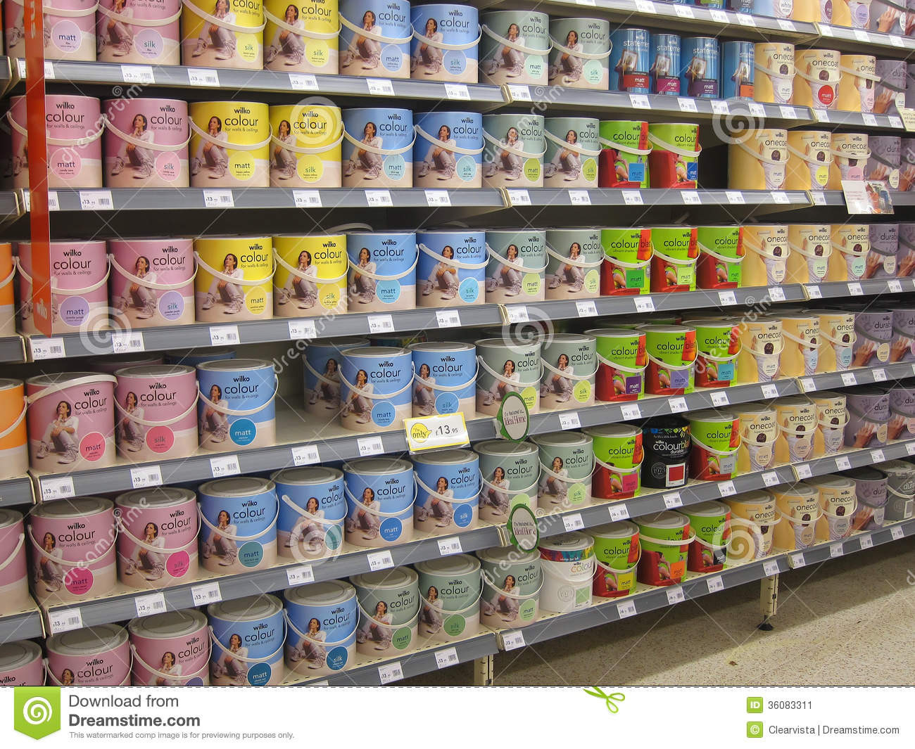 Diy Shop
 Tins Paint In A DIY Store Editorial Image of