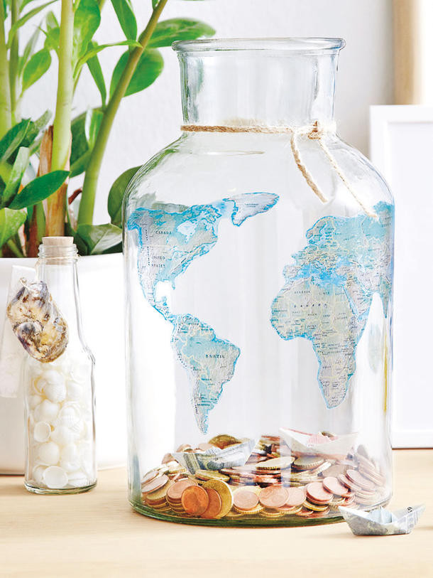 Diy Spardose
 DIY Idee Spardose für Globetrotter