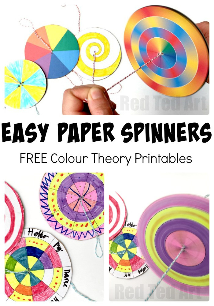 Diy Spinner
 DIY Paper Spinner Toys Red Ted Art