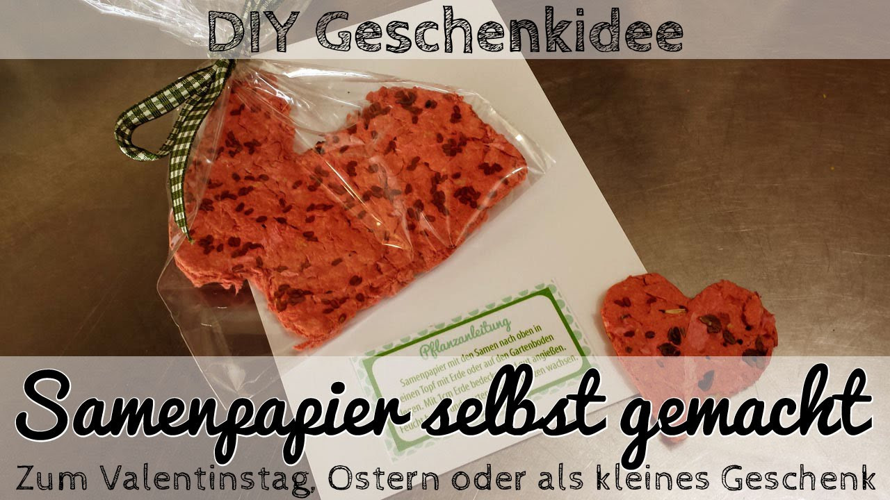 Diy Valentinstag Geschenk
 DIY Geschenkidee Samenpapier selbst gemacht zum