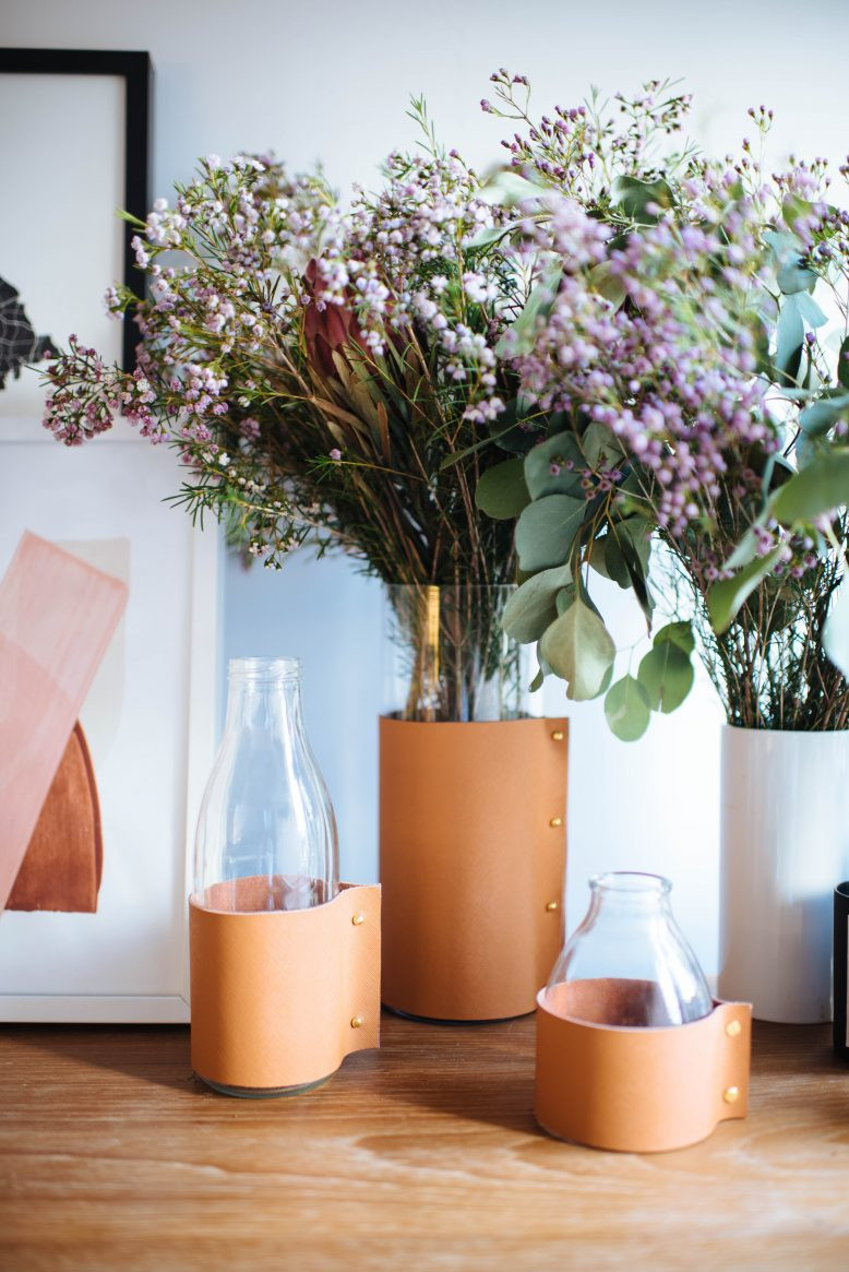 Diy Vase
 DIY Leather Wrapped Vases