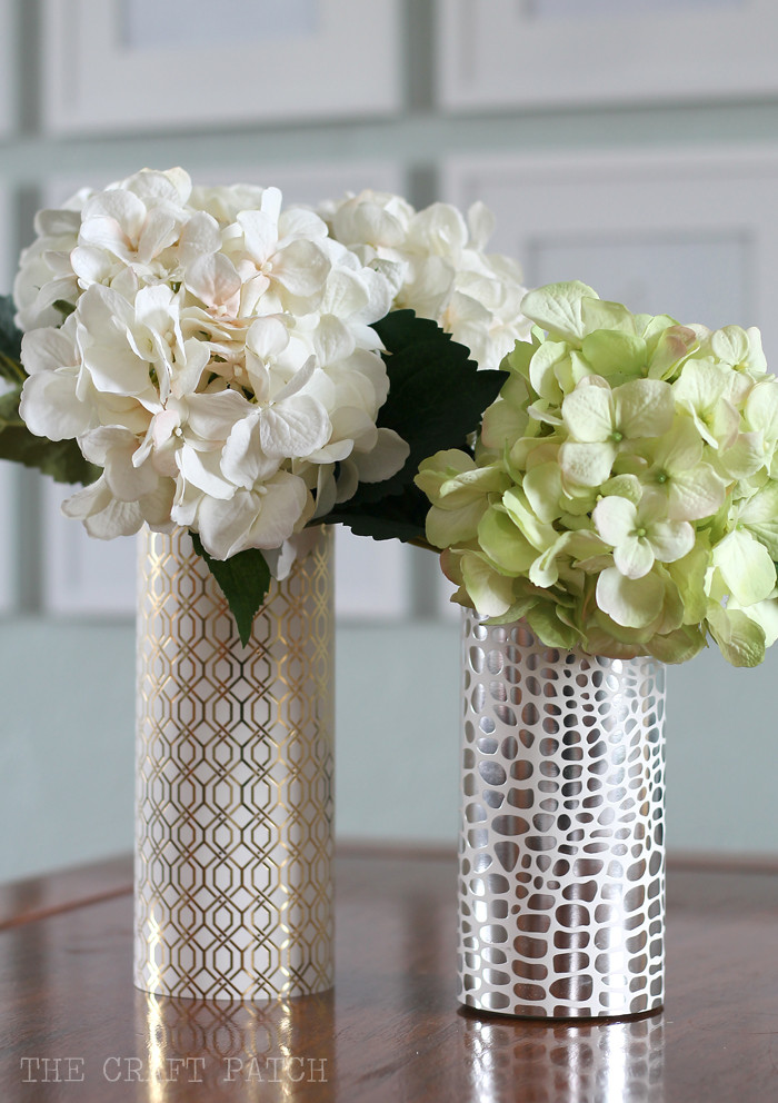 Diy Vase
 DIY Geometric Metallic Vase thecraftpatchblog