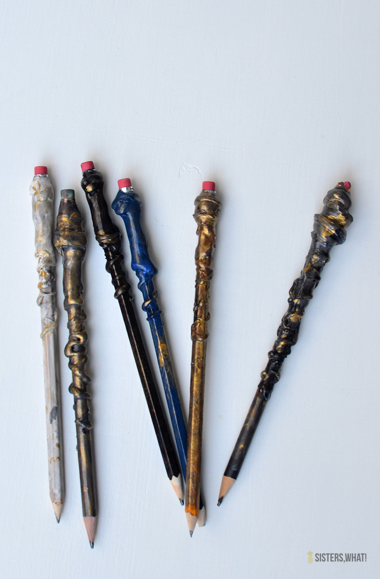 Diy Wand
 DIY Harry Potter Pencil Wands using Hot Glue and Paint