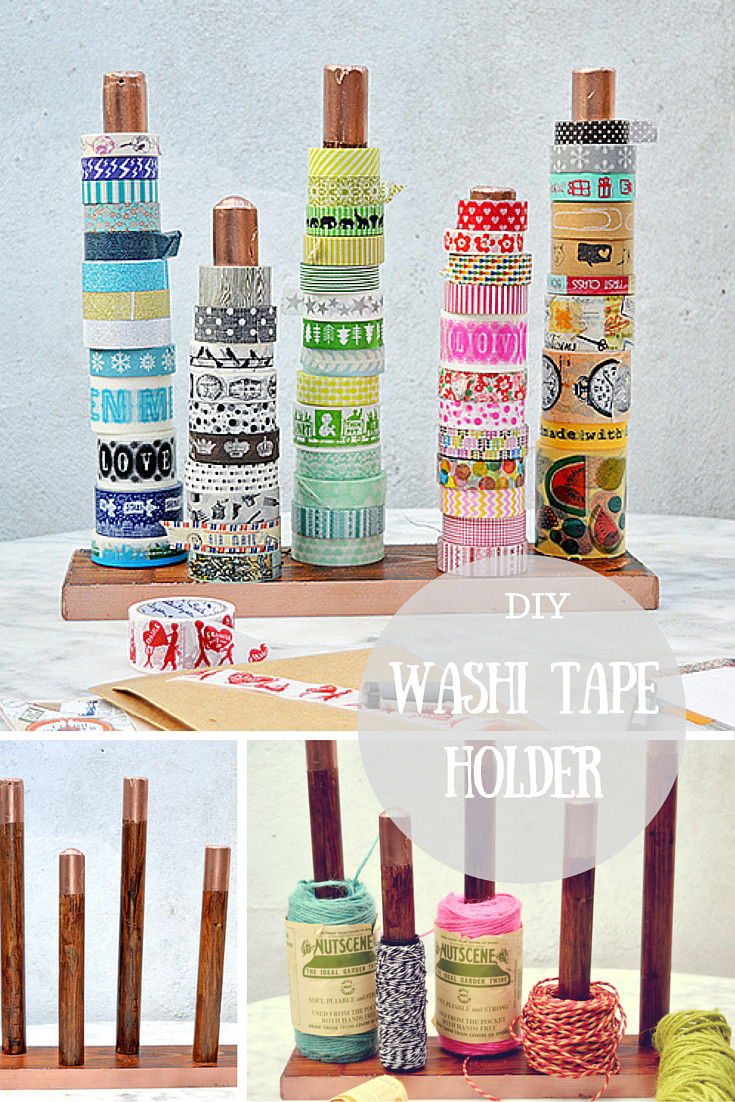 Diy Washi Tape
 DIY Handy Washi Tape Holder Twine Ribbon Holder Pillar