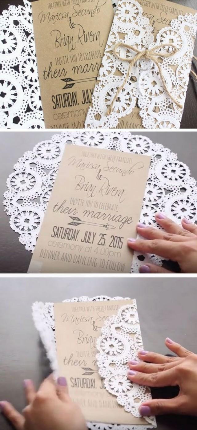 Diy Wedding Invitations
 DIY 19 Easy To Make Wedding Invitation Ideas