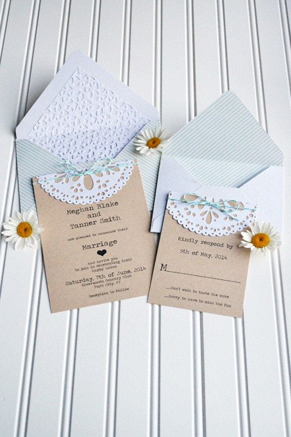 Diy Wedding Invitations
 DIY Doily Wedding Invitation