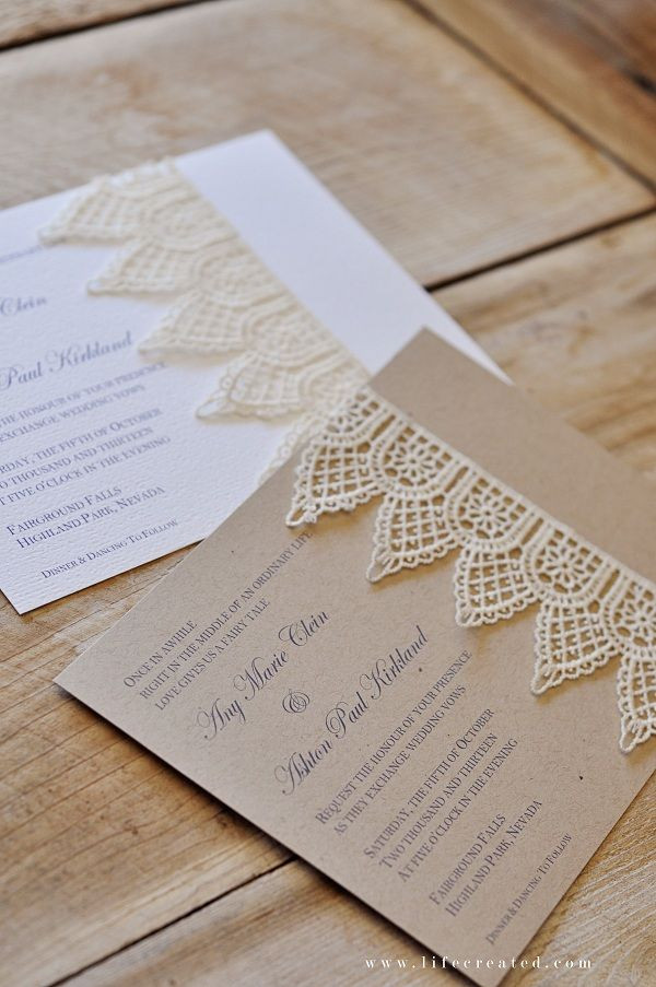 Diy Wedding Invitations
 Handmade Wedding Invitations on Pinterest