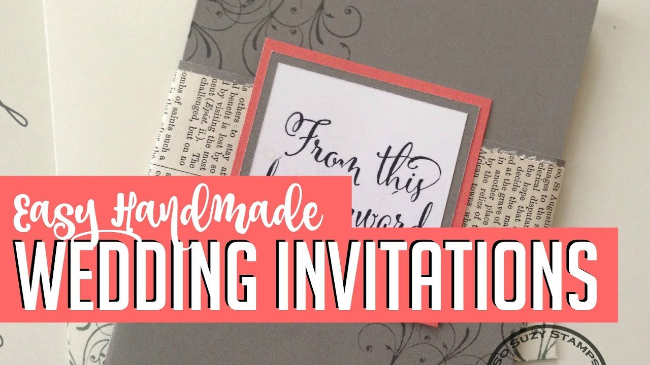 Diy Wedding Invitations
 Easy DIY Handmade Wedding Invitations How to