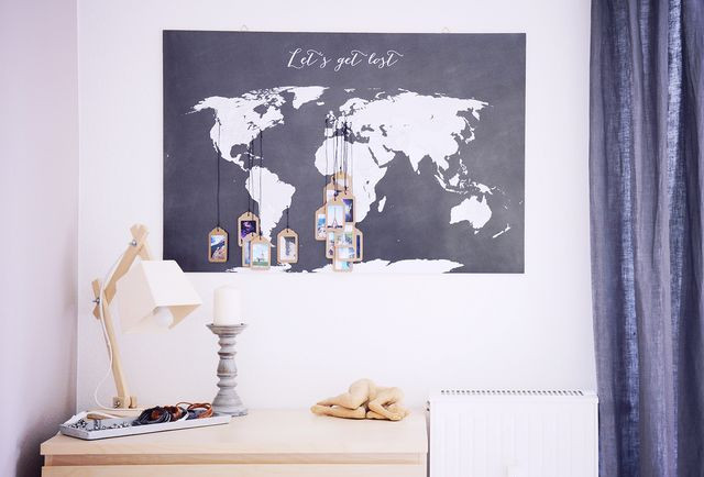 Diy Weltkarte
 DIY Interior Tagging a World Map with your favorite