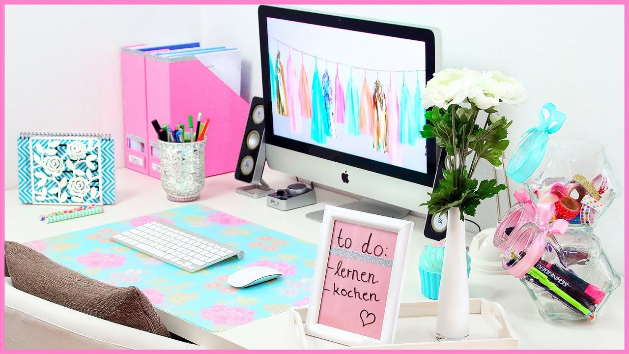 Diy Zimmerdeko
 DIY Desk MAKEOVER Süße & Nützliche Organisation