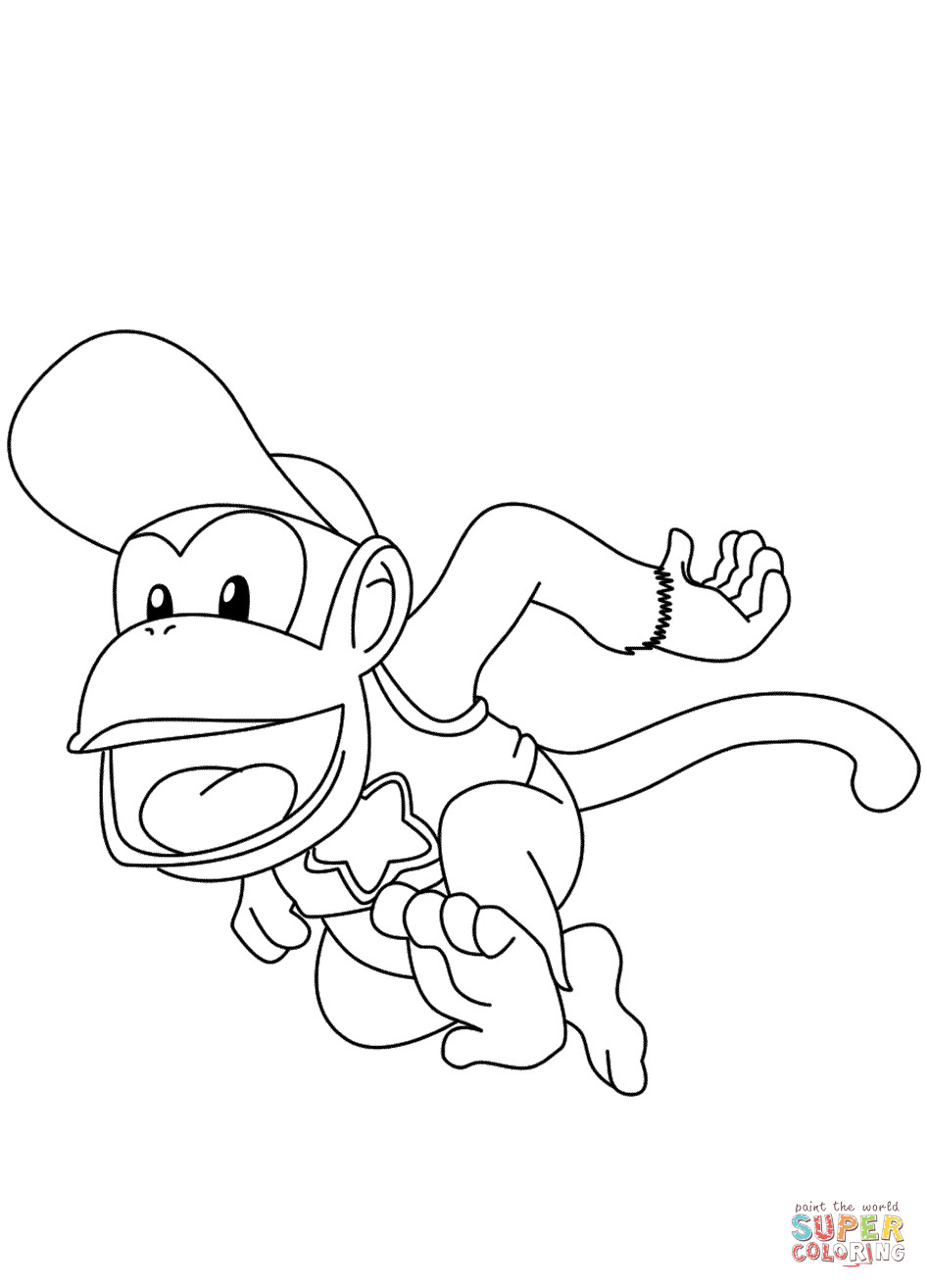 Donkey Kong Ausmalbilder
 Diddy Kong coloring page