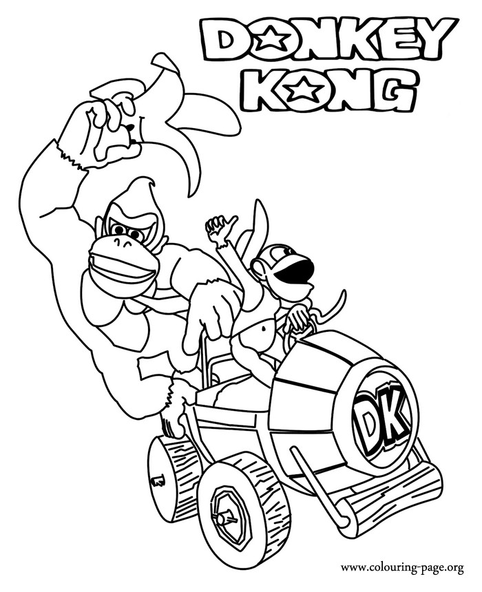 Donkey Kong Ausmalbilder
 Donkey Kong Jeux Vidéos – Coloriages à imprimer