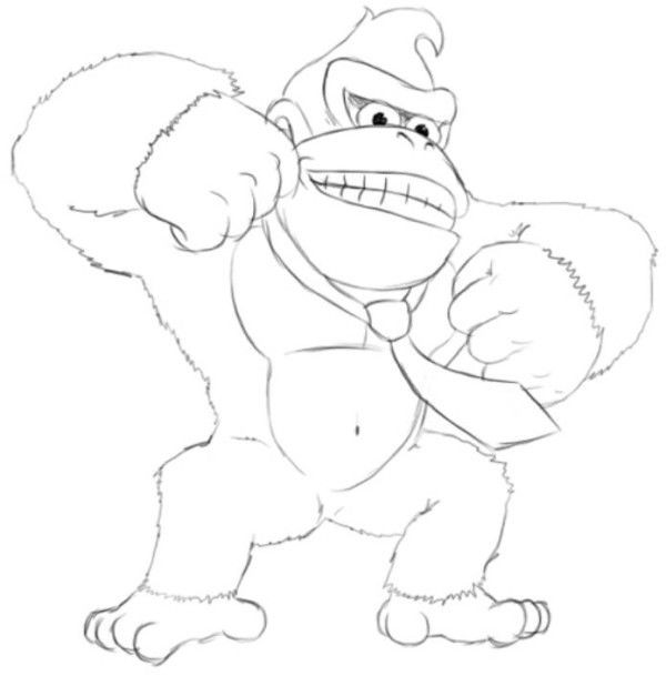 Donkey Kong Ausmalbilder
 Mario Donkey Kong Coloring Pages