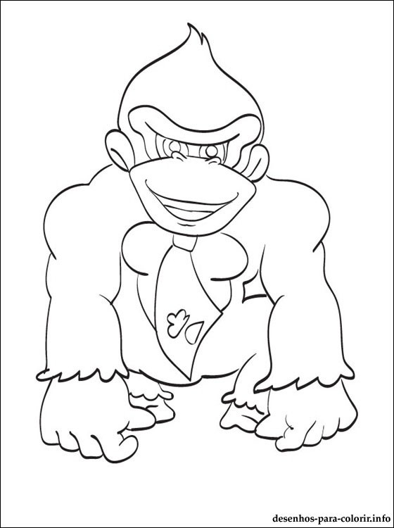 Donkey Kong Ausmalbilder
 Desenho Donkey Kong de Mario para colorir