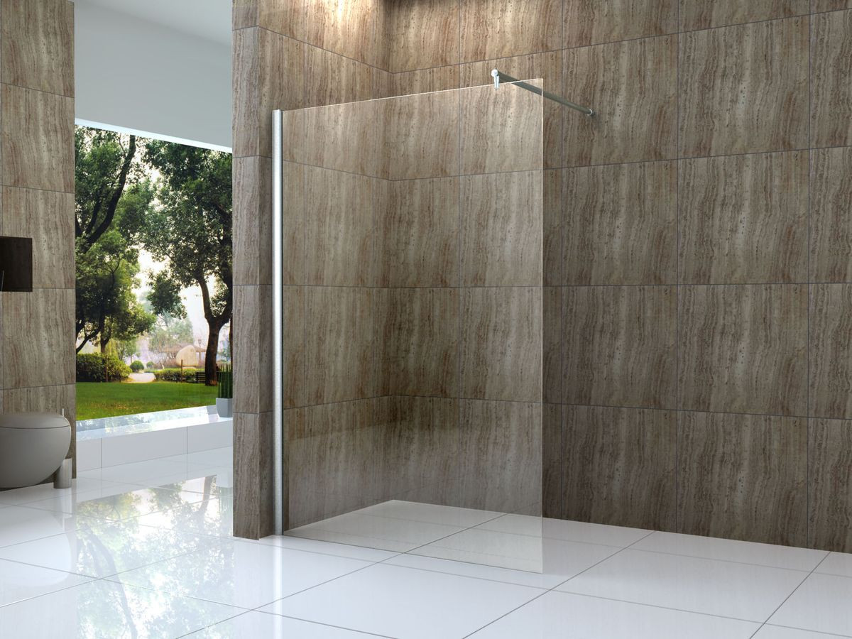 Duschwand Glas
 VACANTE 140x200cm Duschwand 10mm Glas Walk in Dusche