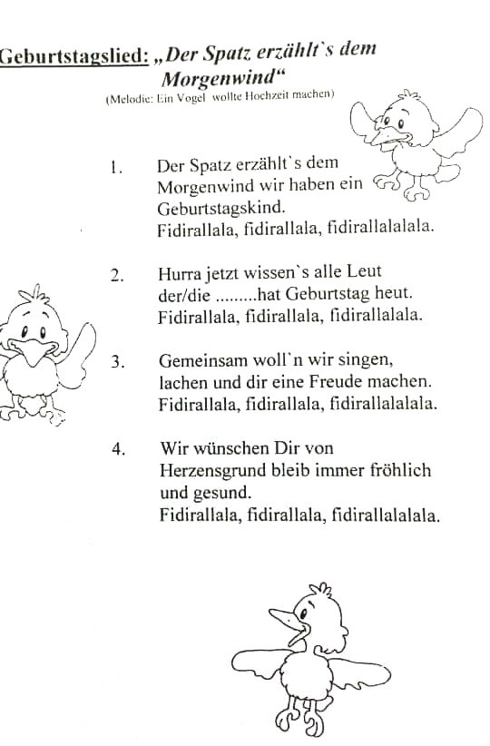 Ein Vogel Wollte Hochzeit Machen Text
 Tolle 12 Ein Vogel Wollte Hochzeit Machen Text Design