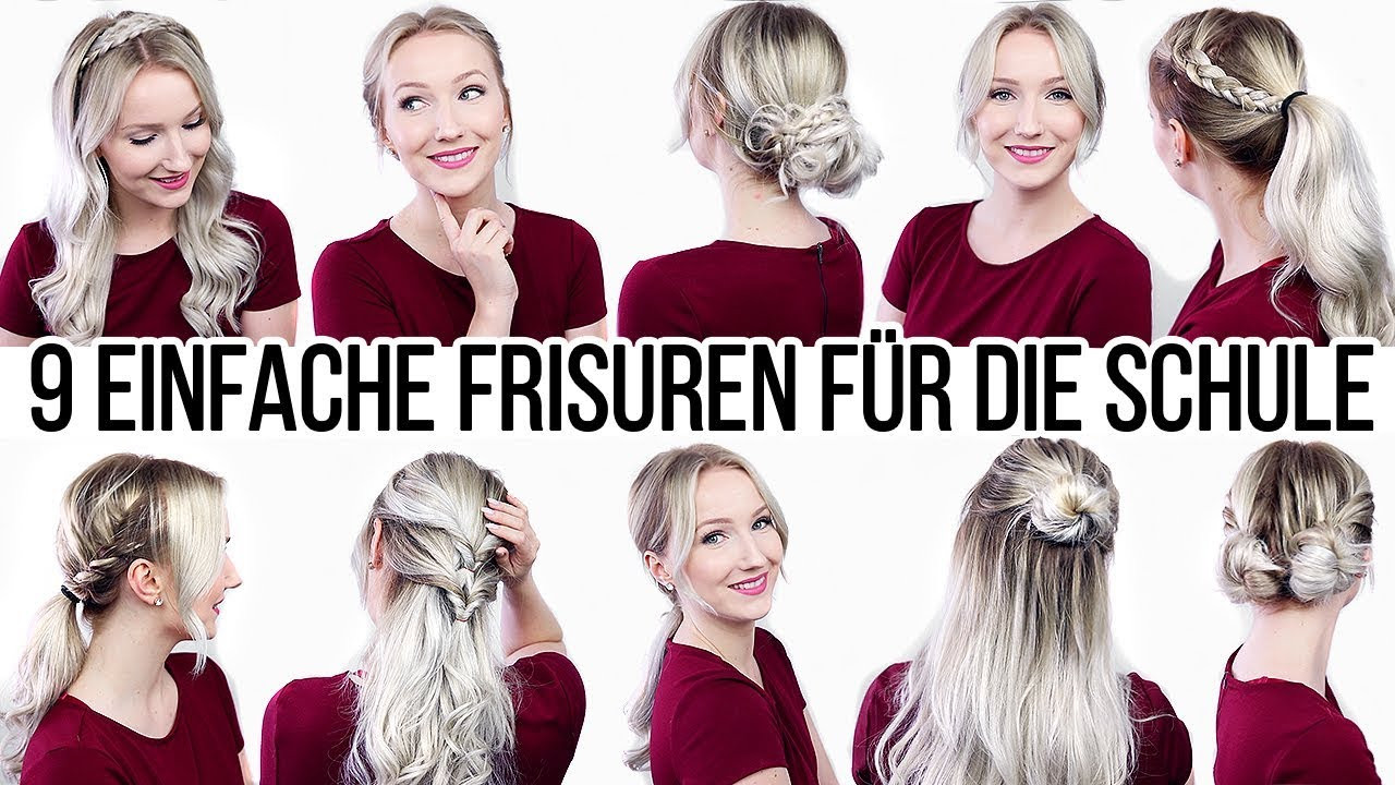 Einfache Frisuren Für Die Schule
 9 FRISUREN in 6 MINUTEN WIRKLICH EINFACH & SCHNELL