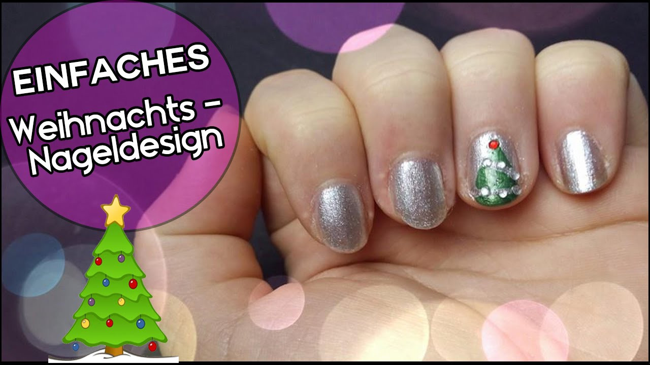 Einfaches Nageldesign Für Anfänger
 Tannenbaum Weihnachtsbaum Nageldesign