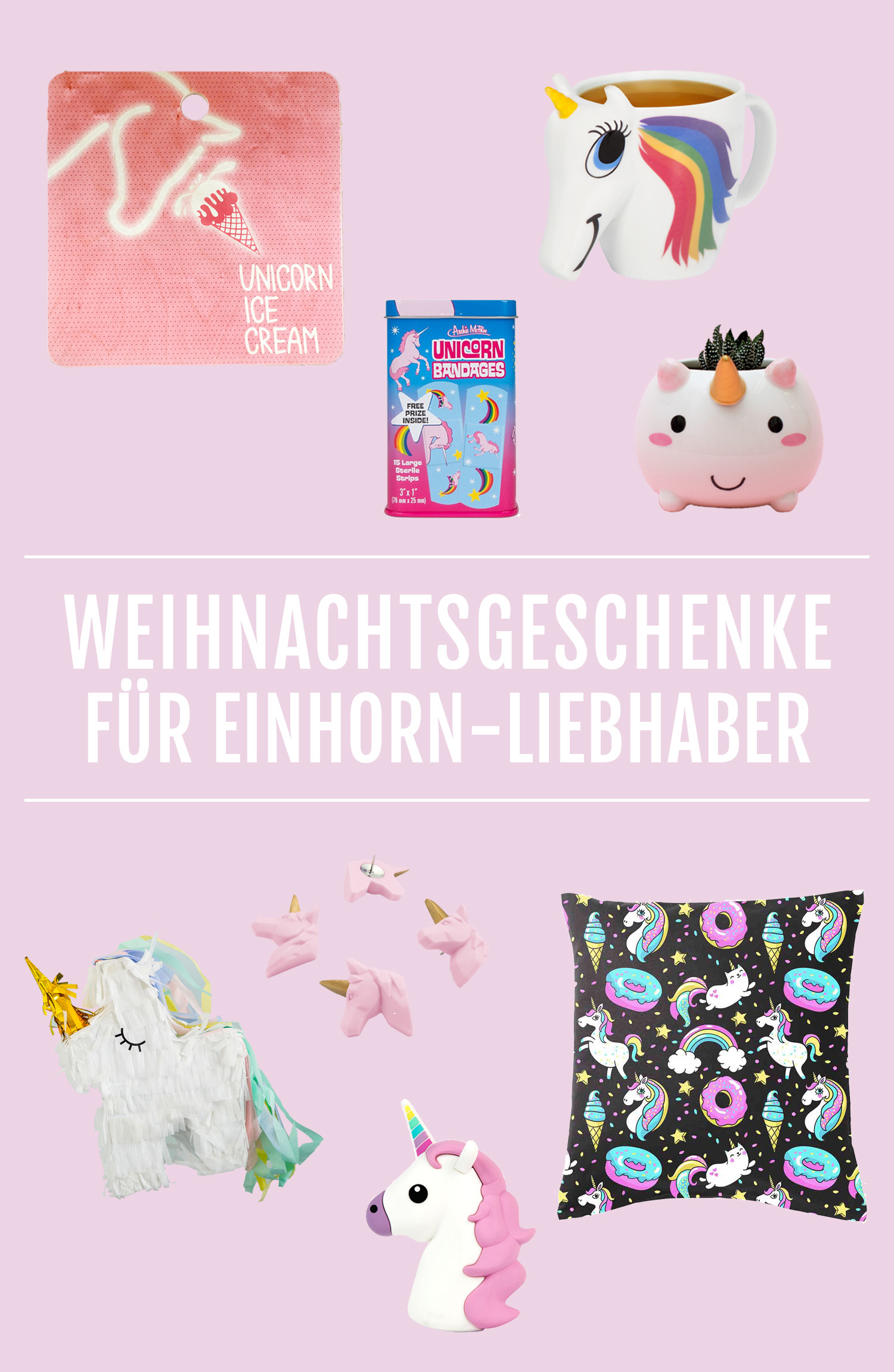 Einhorn Geschenkideen
 Die magischen Einhorn Geschenkideen zu Weihnachten