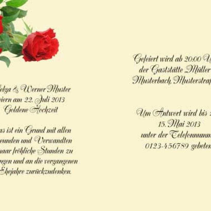 Einladungskarten Hochzeit Mit Foto
 Einladung Goldene Hochzeit Vorlage Word Schön