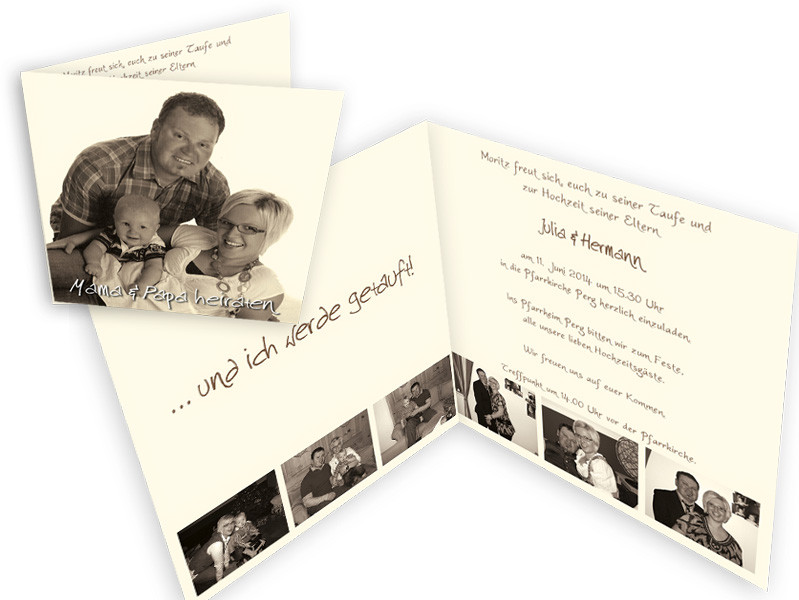 Einladungskarten Hochzeit Mit Foto
 Hochzeitseinladung mit Foto Family