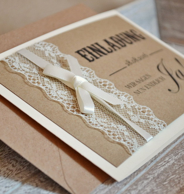 Einladungskarten Hochzeit Vintage
 Einladungskarten Einladung zur Hochzeit Vintage mit