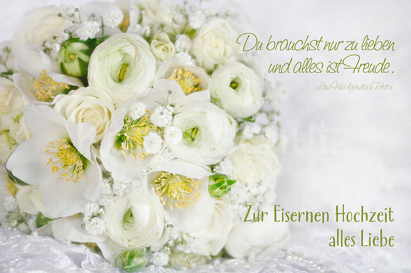 Eiserne Hochzeit
 Eiserne Hochzeit weißer Strauss Bilder