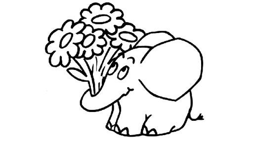 Elefant Ausmalbilder
 Elefant mit Blumen 736 Malvorlage Alle Ausmalbilder