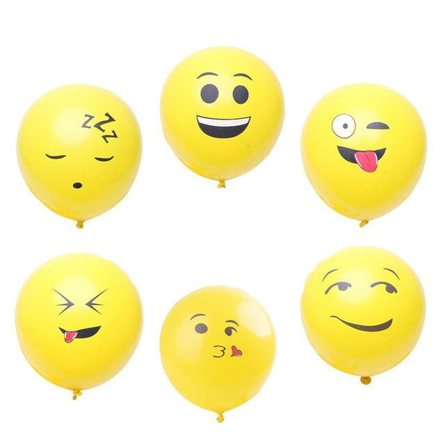 Emoji Hochzeit
 10 Stücke 12 zoll Emoji Latex Luftballons Smiley