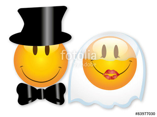 Emoji Hochzeit
 "Brautpaar Smilies" Stockfotos und lizenzfreie Vektoren
