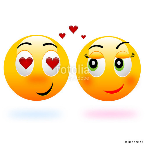 Emoji Hochzeit
 "Love smiley balls" Stockfotos und lizenzfreie Vektoren