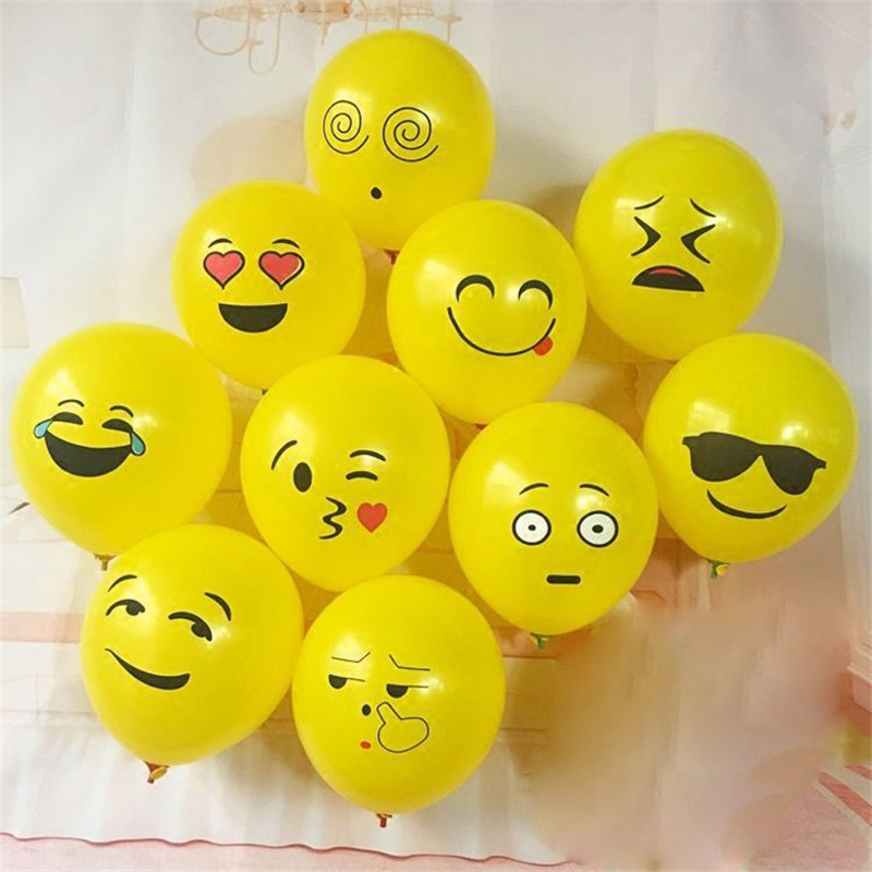 Emoji Hochzeit
 10stk Luftballons Motiv SMILEY 12" Emoji Ballon Party