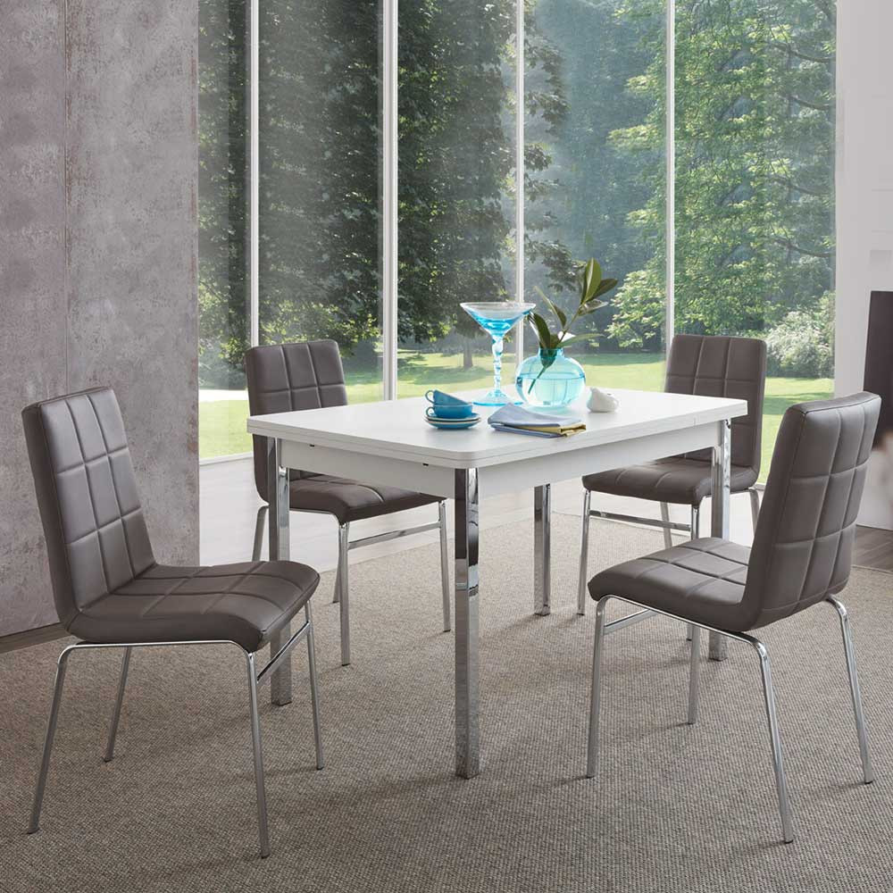 Esstisch Mit Stühlen
 Esstisch mit Stühlen Lenessa in Grau und Weiß Tisch