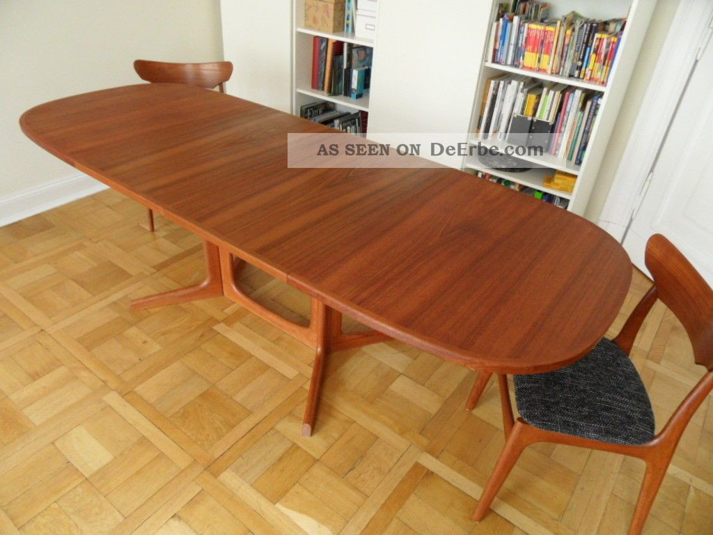 Esstisch Oval Ausziehbar
 Teak Esstisch Oval Ausziehbar Gudme Möbelfabrik Made In