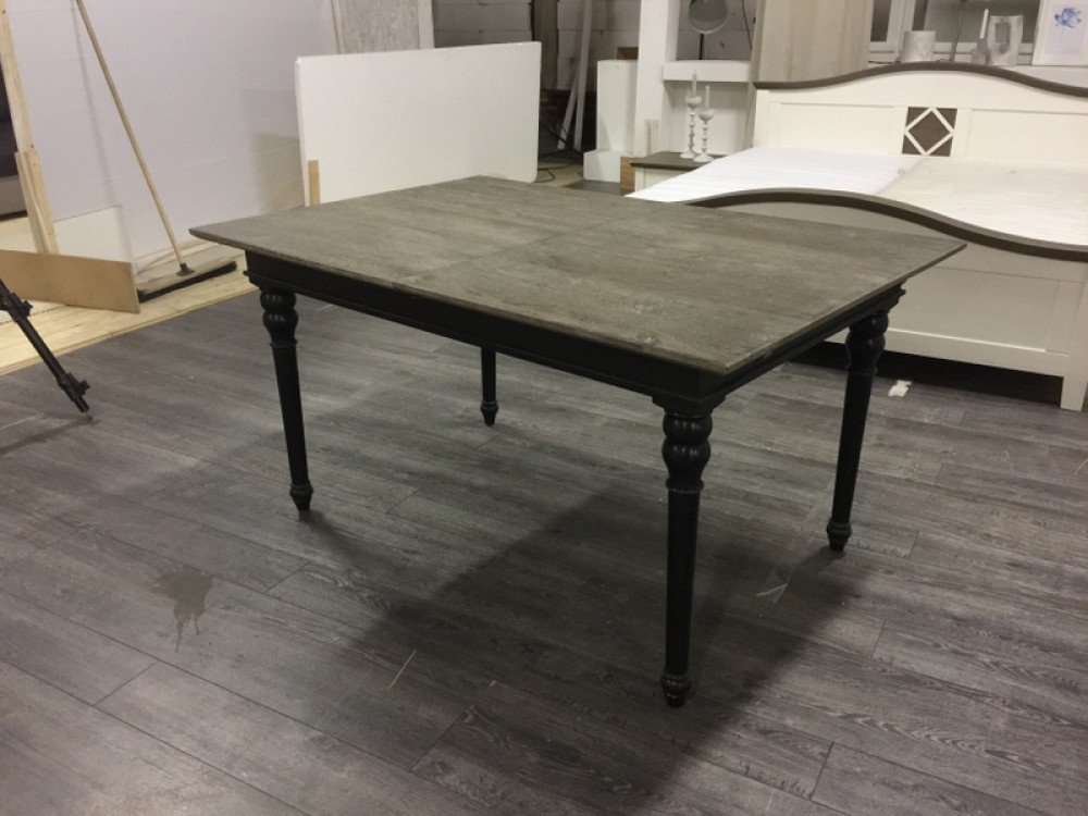 Esstisch Schwarz
 Tisch ausziehbar schwarz grau Landhaus Esstisch schwarz