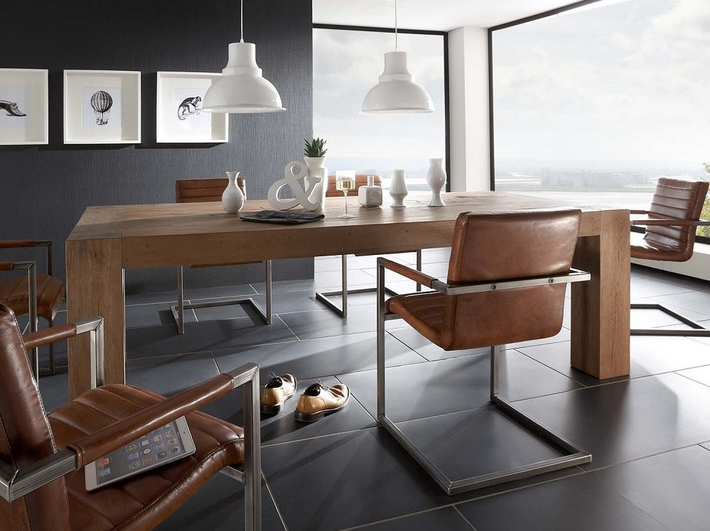 Esstisch Wildeiche
 Esstisch Wildeiche massiv VENTI Beine 18x18cm Pick Up Möbel