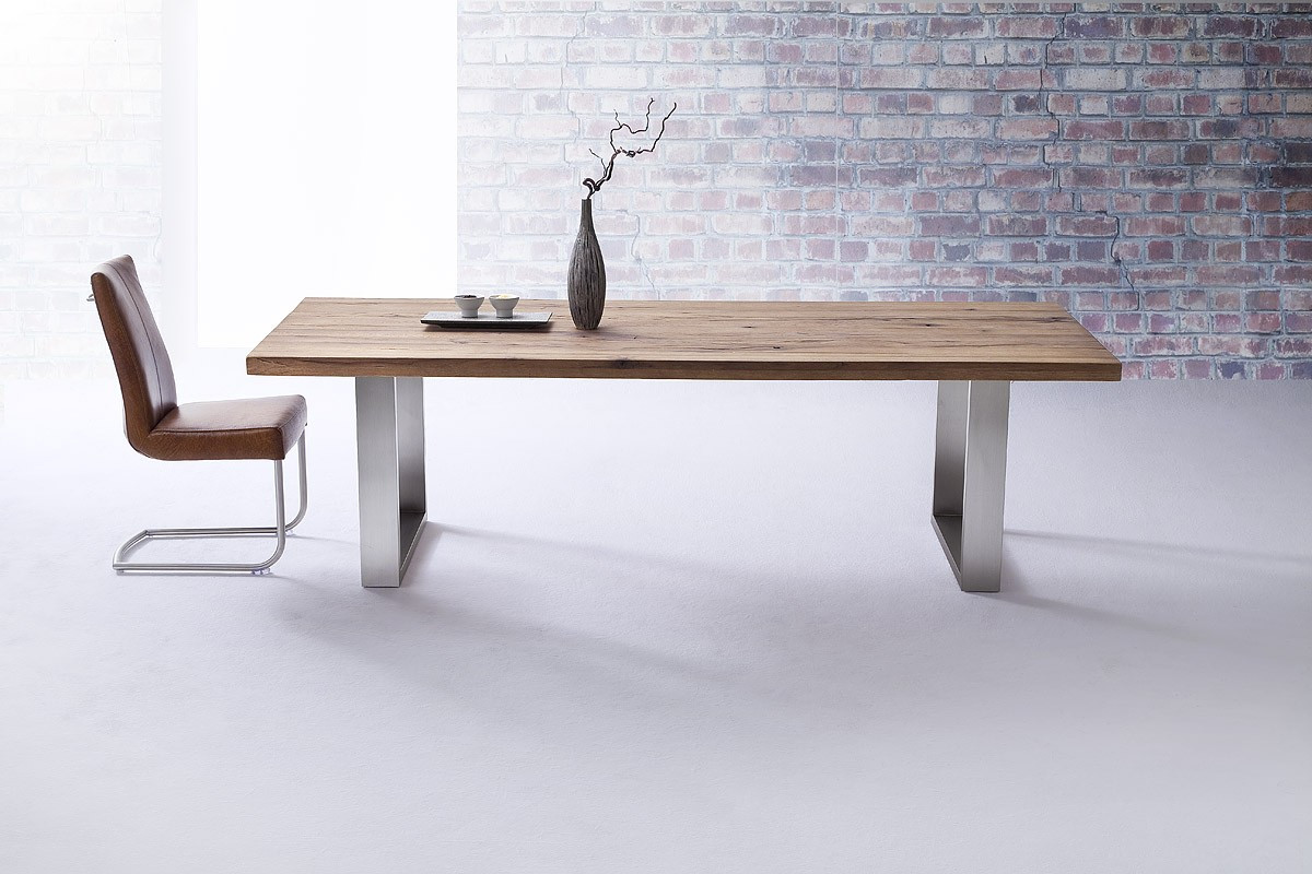 Esstisch Wildeiche
 Esstisch Wildeiche Village Eiche Tisch auf Stahlkufe