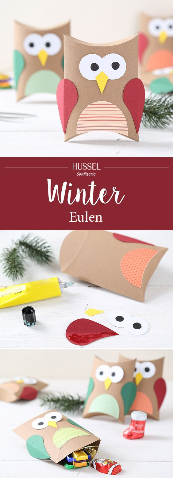 Eulen Geschenke
 Winter Eulen Hussel Confiserie HUSSEL