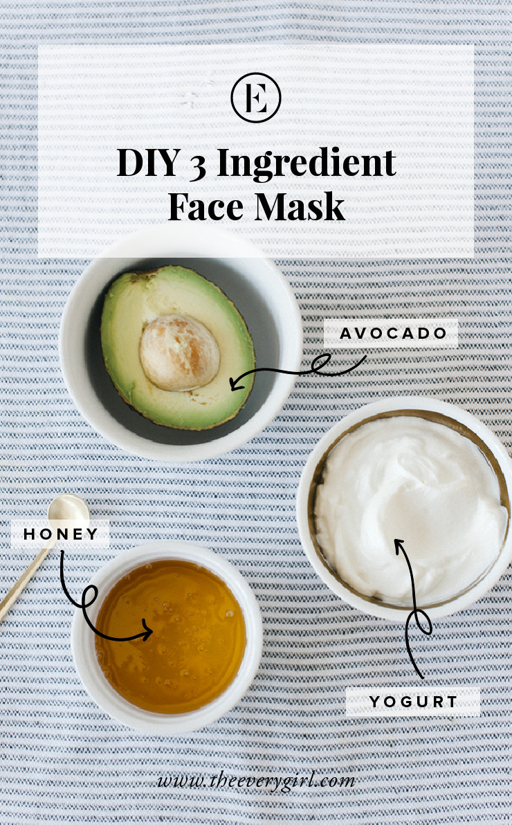 Face Mask Diy
 At Home Avocado Honey & Yogurt Face Mask The Everygirl