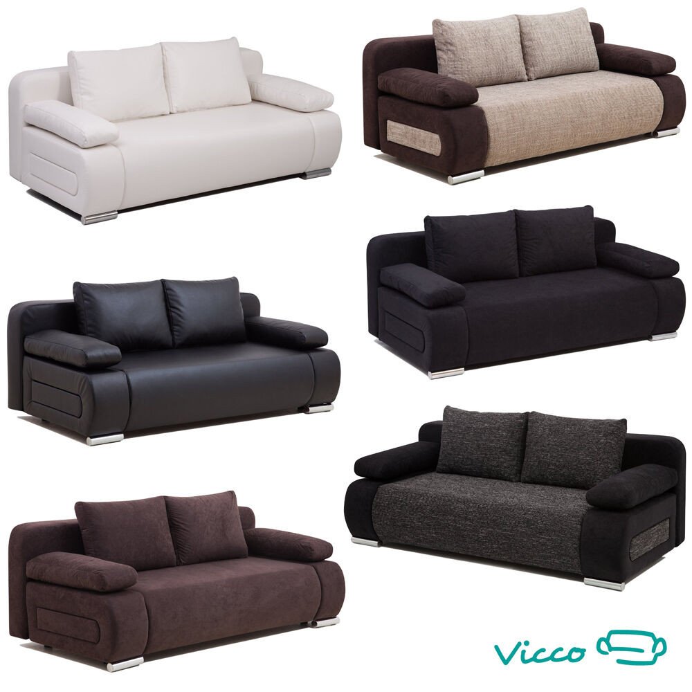 Federkern Sofa
 Vicco Schlafsofa Couch Federkern Schlafcouch Bettkasten