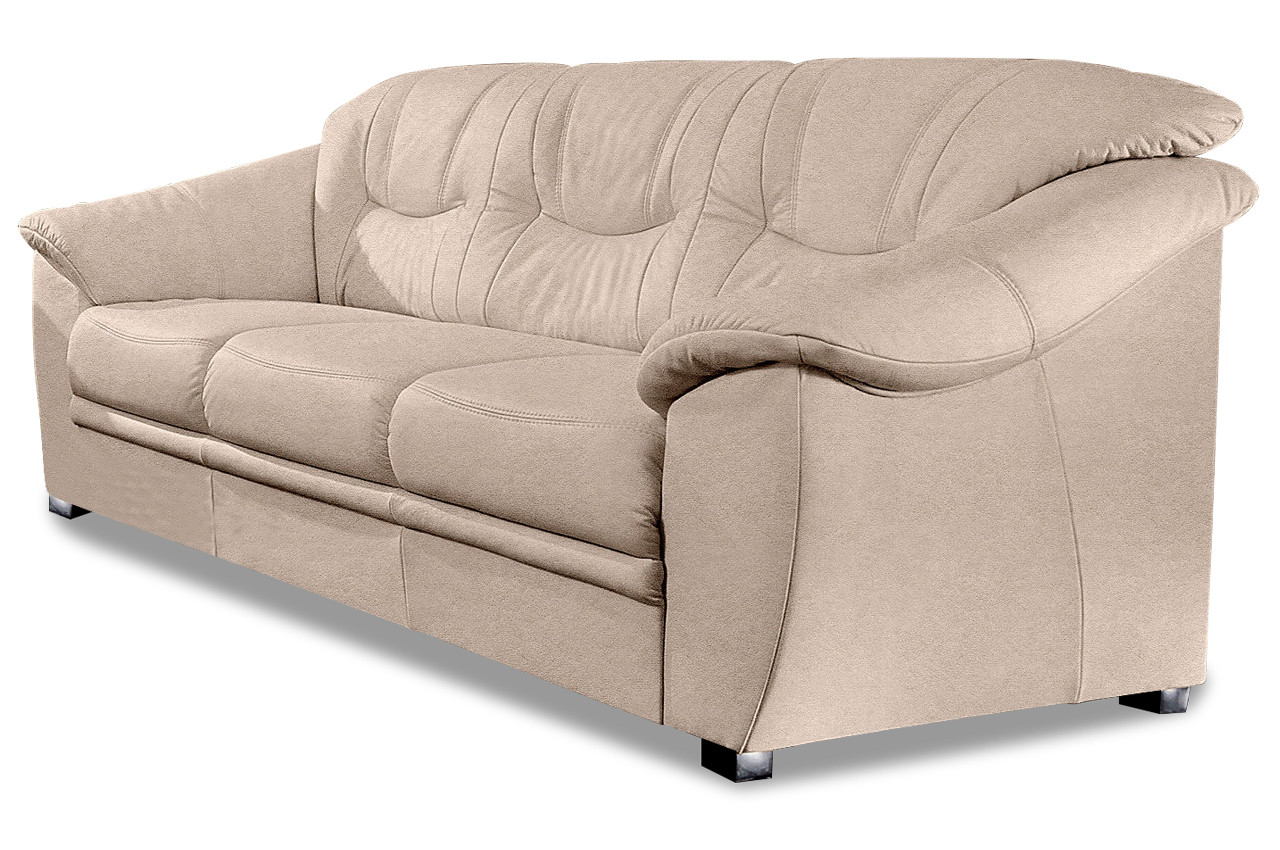 Federkern Sofa
 3er Sofa Savona Creme mit Federkern