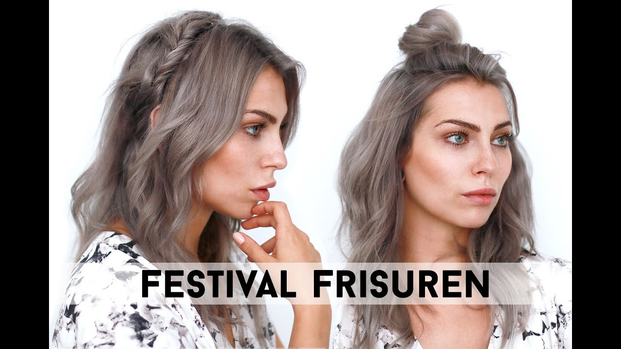 Festival Frisuren
 Festival Frisuren Boho Halboffen für mittellange Haare