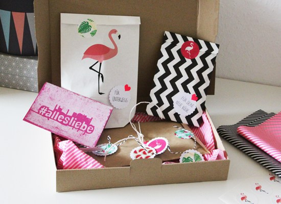 Flamingo Geschenke
 Flamingo Bastel Ideen miomodo DIY Blog