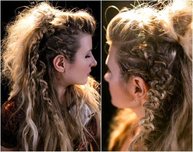 Flecht Frisuren Long Bob
 wikinger frisuren frauen zopf flechten lagertha anleitung