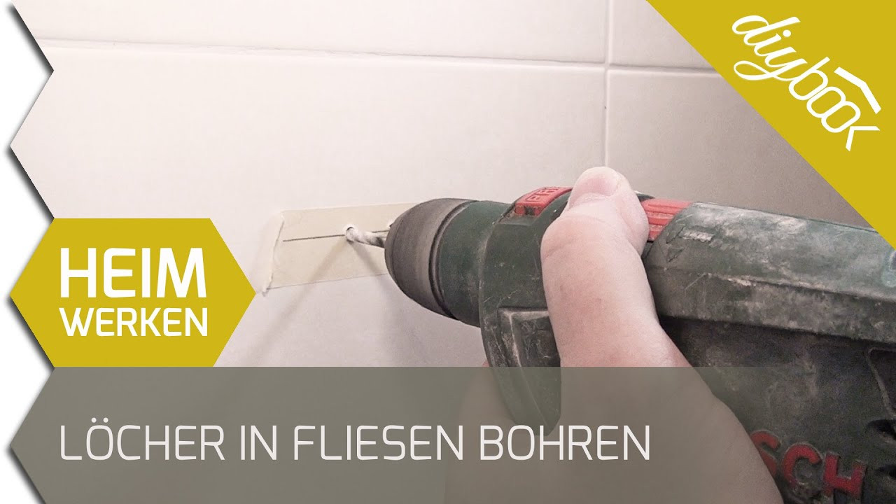 Fliesen Bohren
 Löcher in Fliesen bohren Toilettenpapierhalter montieren