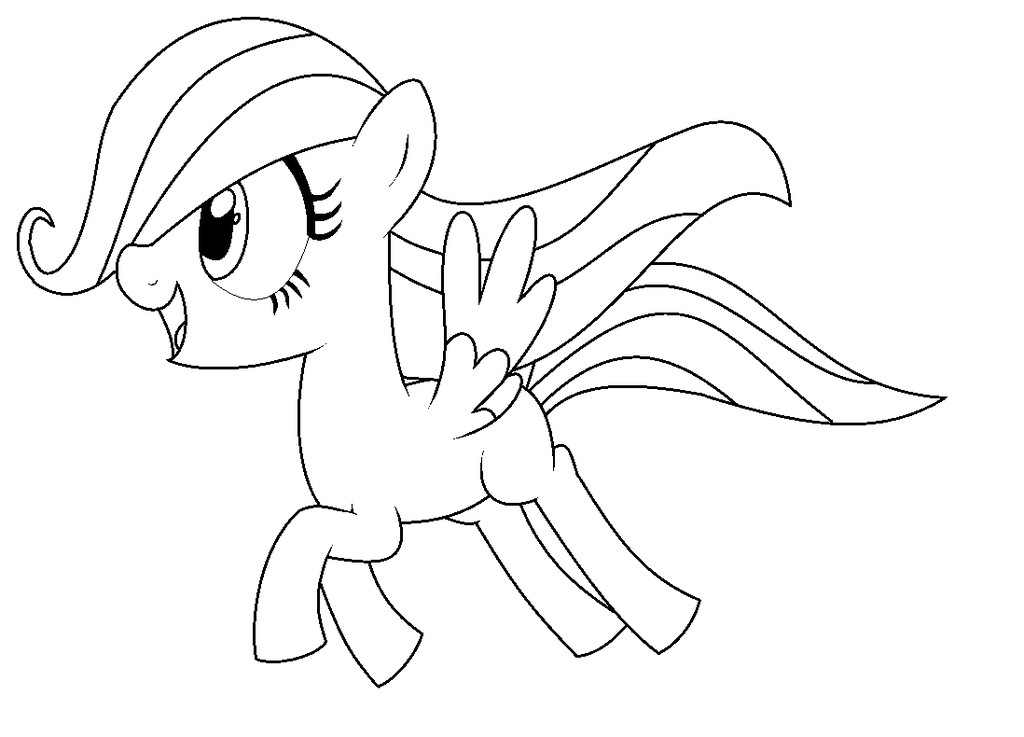 Fluttershy Ausmalbilder
 My Little Pony Fluttershy Filly Coloring Pages Sketch