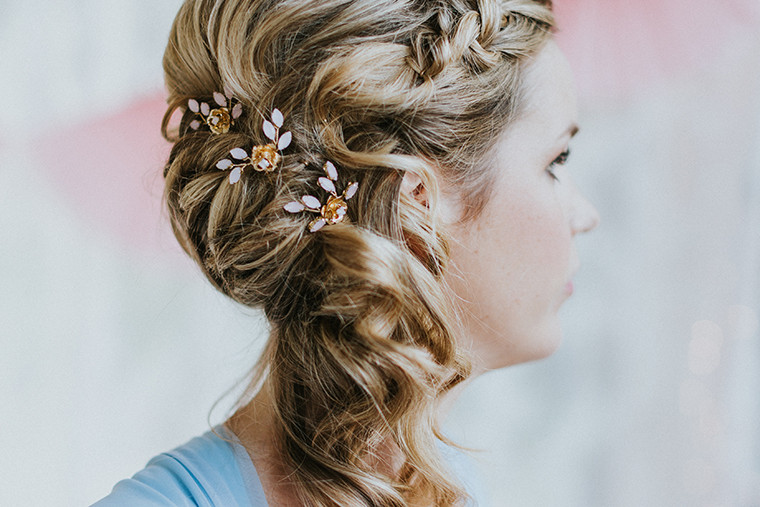 Frisuren Brautjungfern
 Hochzeit in Rosa und Hellblau