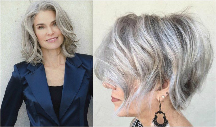 Frisuren Graue Haare Mittellang
 Moderne Frisuren für Frauen ab 50 Ideen für jede Haarlänge
