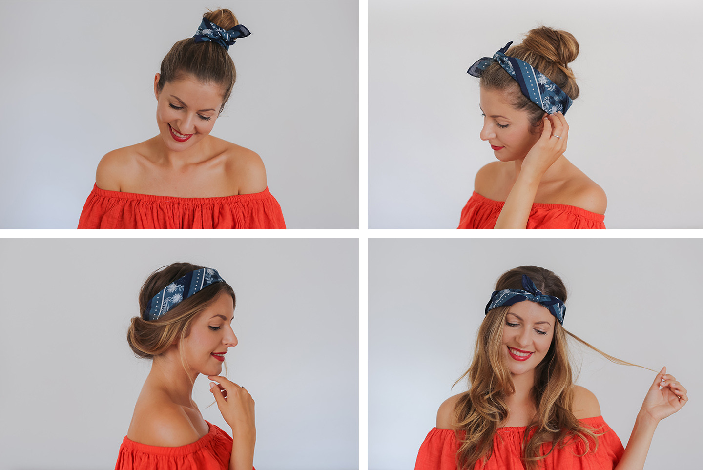 Frisuren Mit Tuch
 Keypiece Bandana – 4 Frisuren Looks mit Tuch im Haar zum