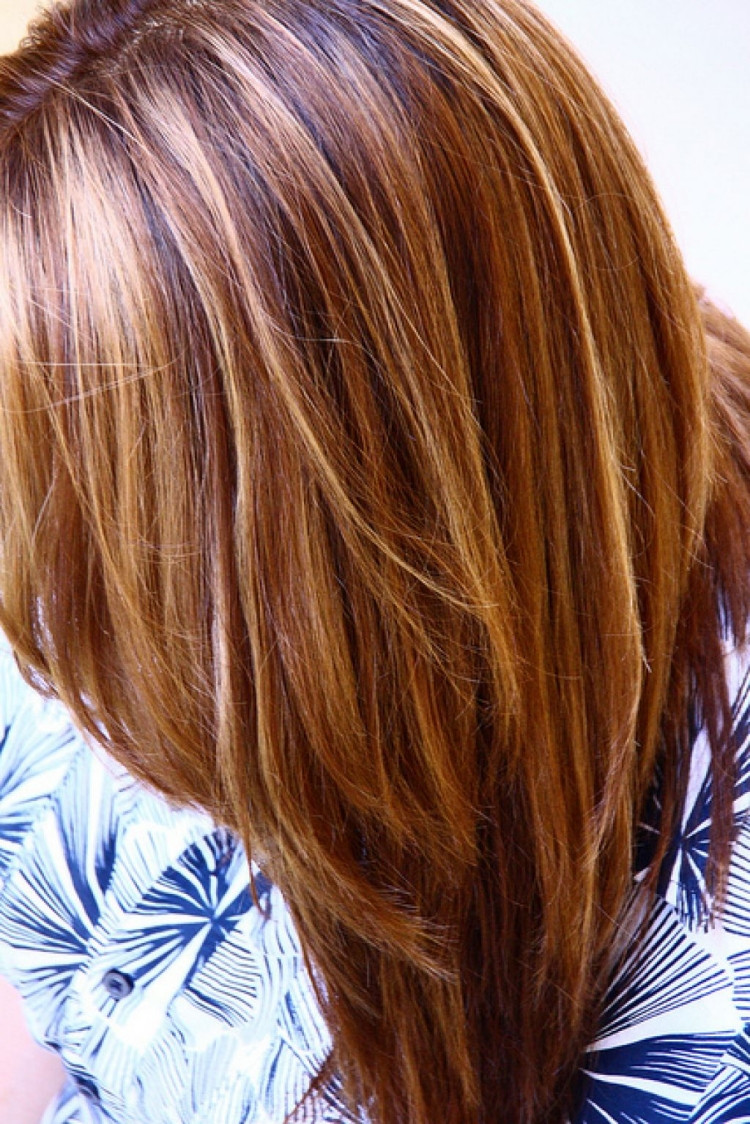 Frisuren Mittellang Braun Mit Strähnen
 Caramel Haarfarbe Karamell Nuance färben und pflegen